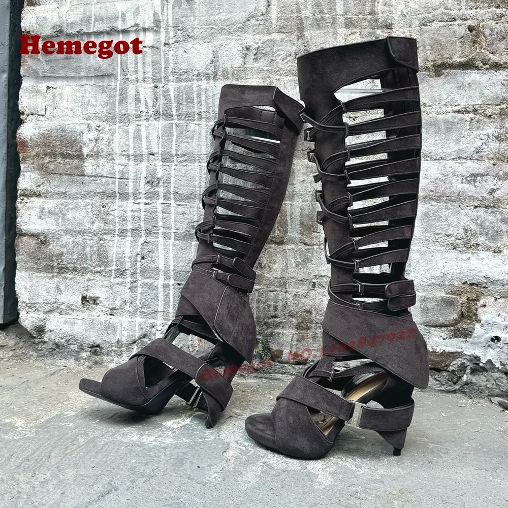 Open Toe Stiletto Heels Cut Ou - High Knee Heel Boots recensie en prijs