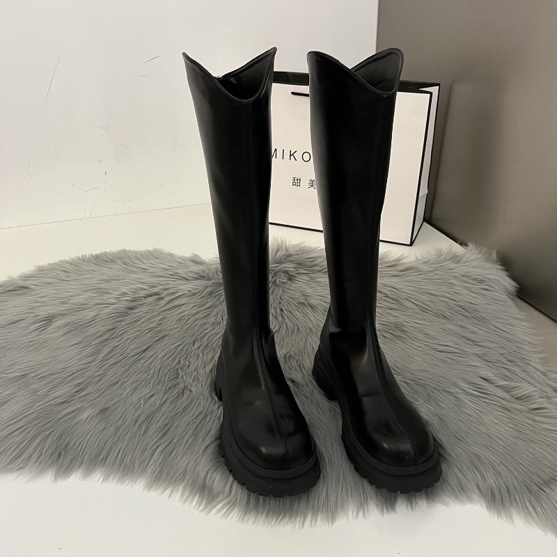Retro Bare Colored Boots Women - High Knee Heel Boots recensie en prijs