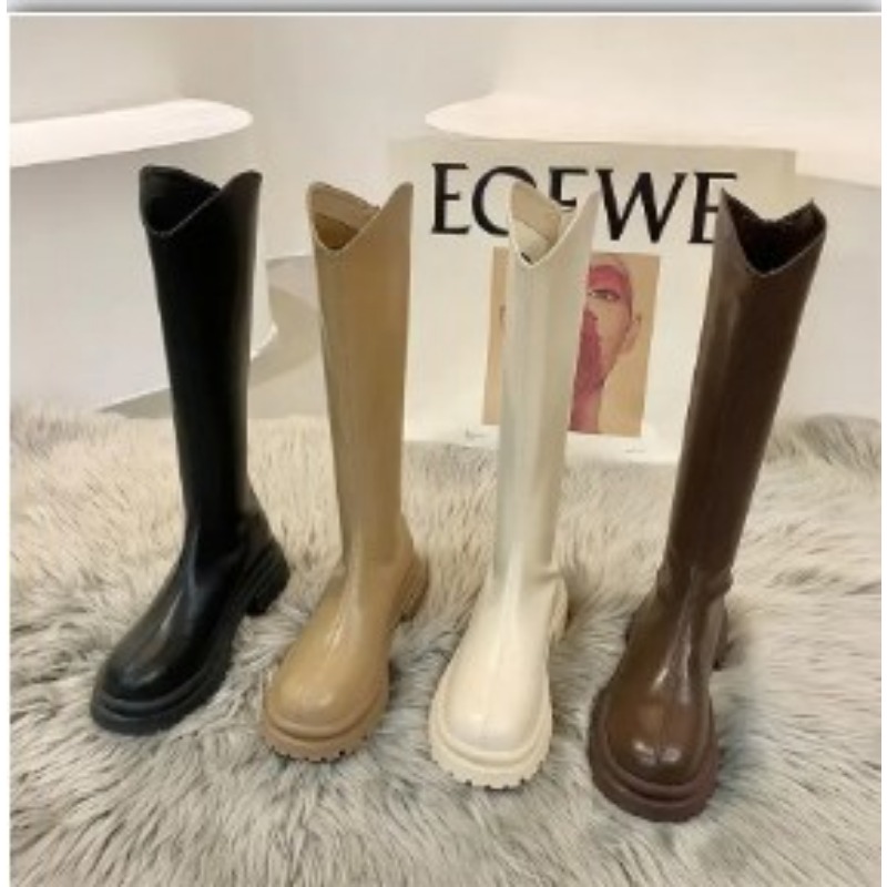 Retro Bare Colored Boots Women - High Knee Heel Boots recensie en prijs