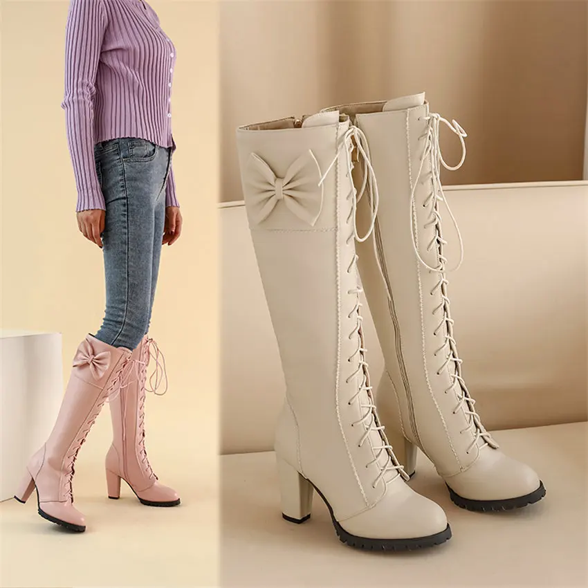 Sweet Bowtie Lolita Knee-high  - High Knee Heel Boots recensie en prijs