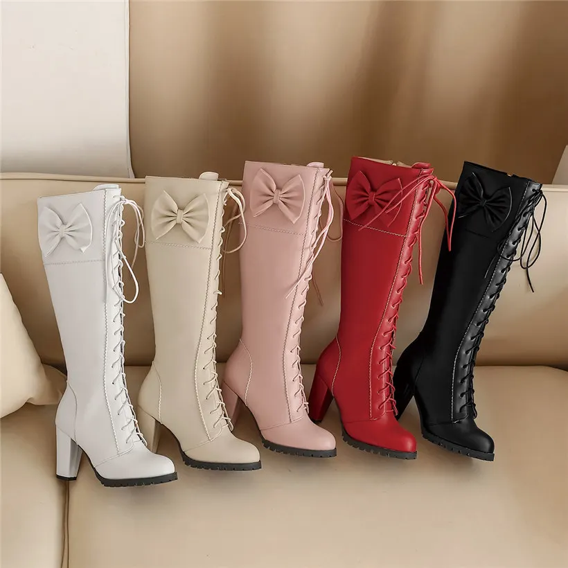 Sweet Bowtie Lolita Knee-high  - High Knee Heel Boots recensie en prijs