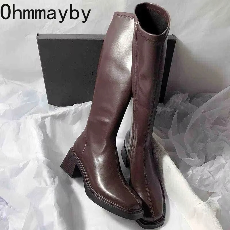 Vintage Thick Heel Women Knee  - High Knee Heel Boots recensie en prijs