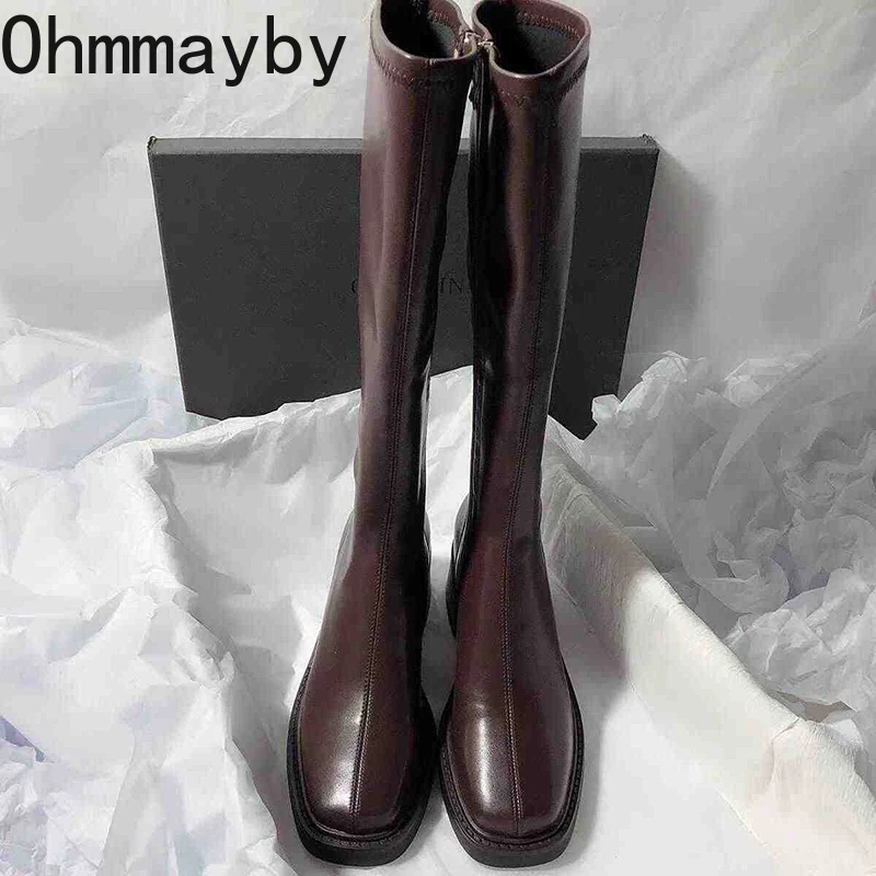 Vintage Thick Heel Women Knee  - High Knee Heel Boots recensie en prijs