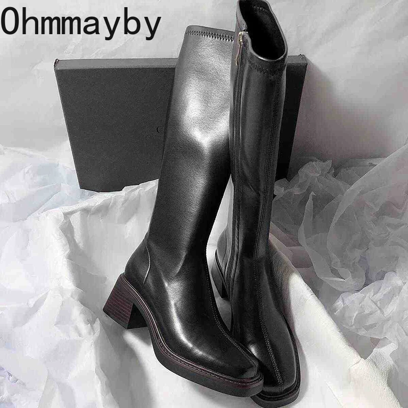Vintage Thick Heel Women Knee  - High Knee Heel Boots recensie en prijs