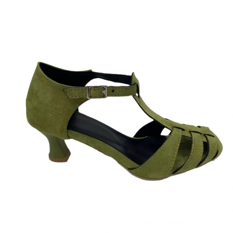 Women's Green Suede Kitten Hee - Women Shoes Us To Eu recensie en prijs