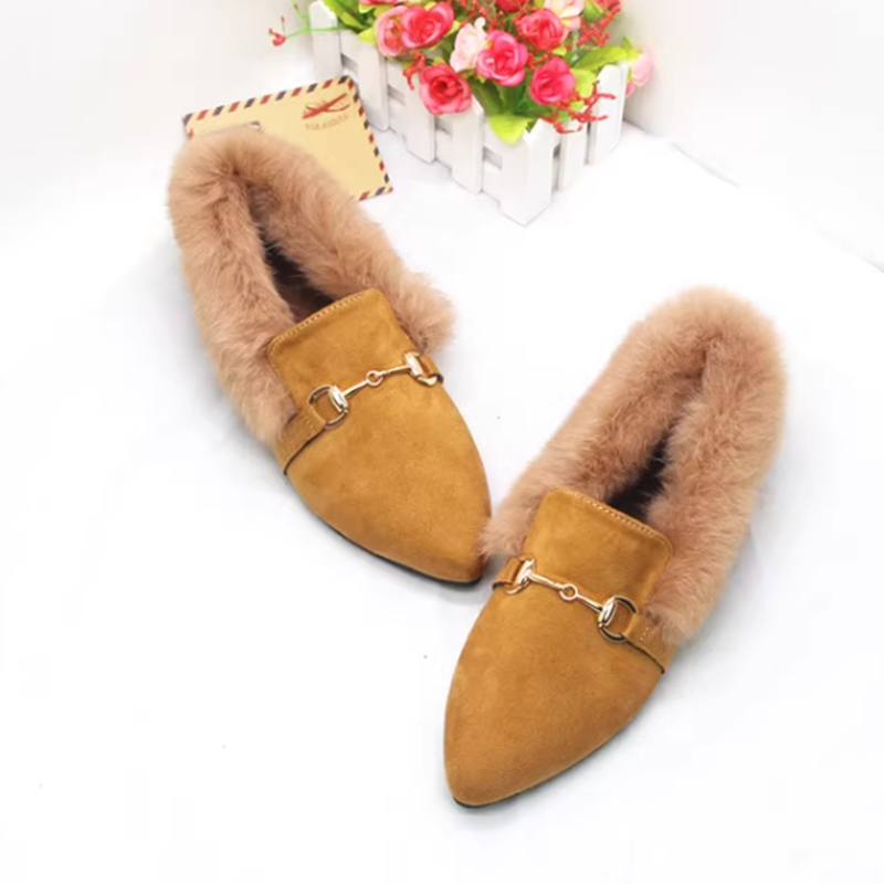 Women Winter Metal Chain Slip- - Women Shoes For Big Feet recensie en prijs