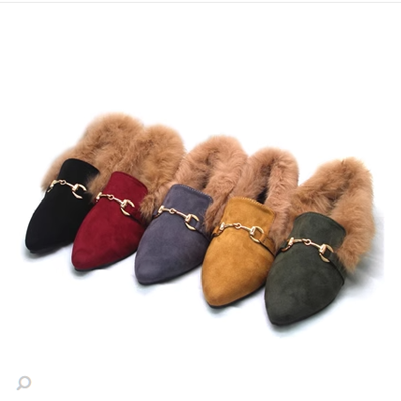 Women Winter Metal Chain Slip- - Women Shoes For Big Feet recensie en prijs