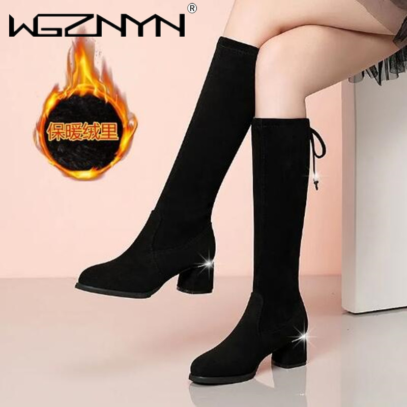 Women Autumn Winter Black Knee - High Knee Heel Boots recensie en prijs
