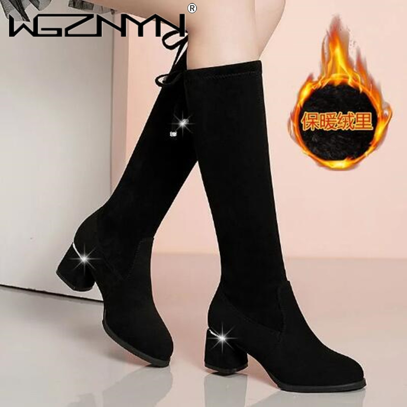 Women Autumn Winter Black Knee - High Knee Heel Boots recensie en prijs