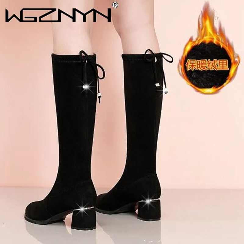 Women Autumn Winter Black Knee - High Knee Heel Boots recensie en prijs