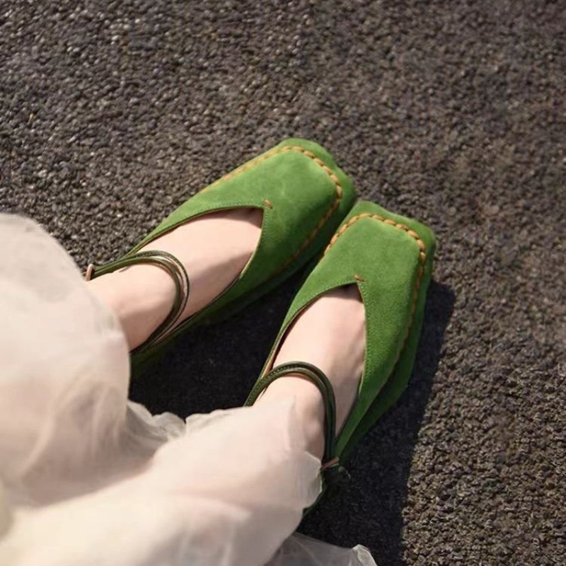 Retro Square-toe Shallow-mouth - Women Shoes With Heels recensie en prijs