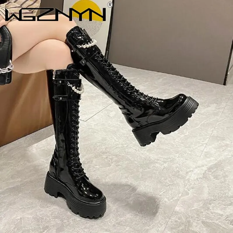 Winter Leather Warm Plush Boot - High Knee Heel Boots recensie en prijs