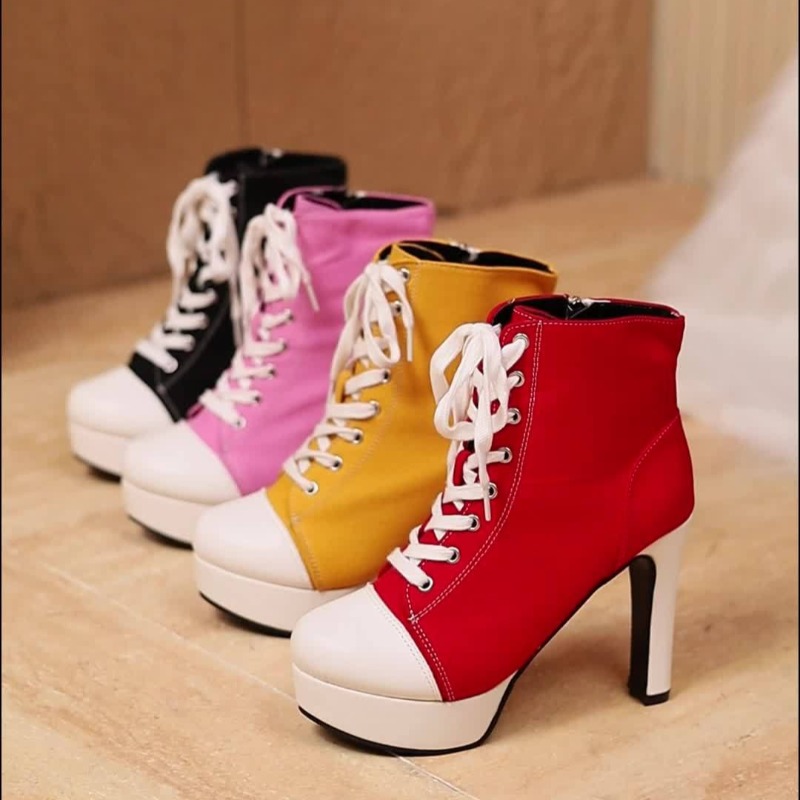Quality Platform Canvas Ankle  - Zip Up Boots Short recensie en prijs