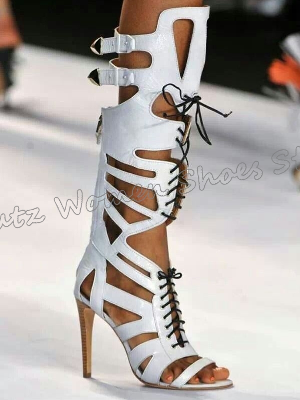 Sneaker Boot Knee High Lace-Up - High Knee Heel Boots recensie en prijs