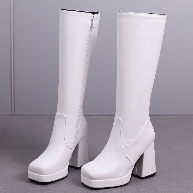 White Knee High Boots Women Pl - Zip Up Boots Short recensie en prijs