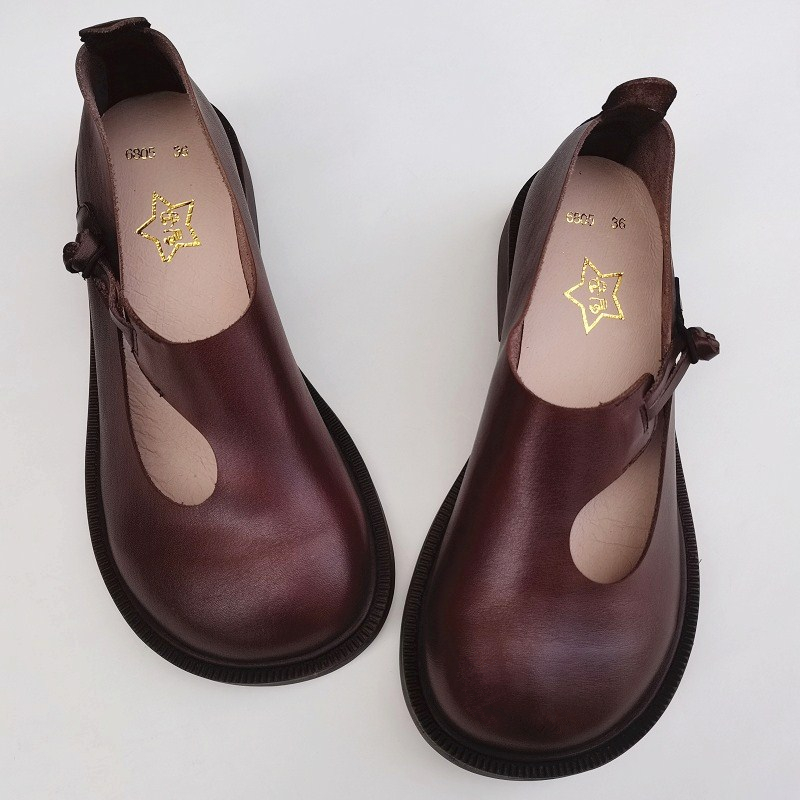 Careaymade-Genuine leather big - Women Shoes With Heels recensie en prijs