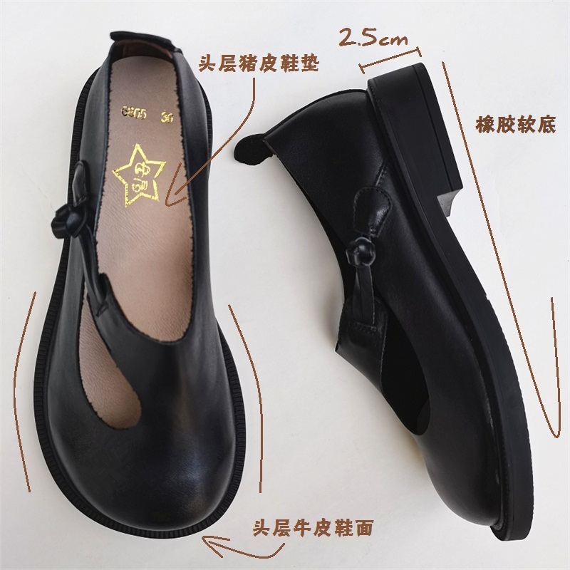 Careaymade-Genuine leather big - Women Shoes With Heels recensie en prijs