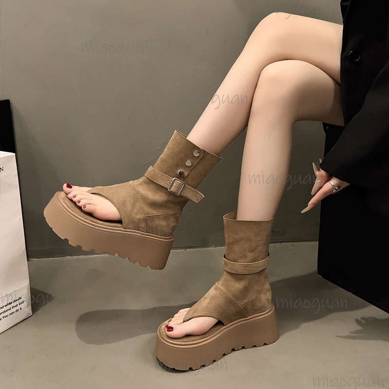 Khaki/Black Fashion Platform B - Women Shoes Size Chart recensie en prijs