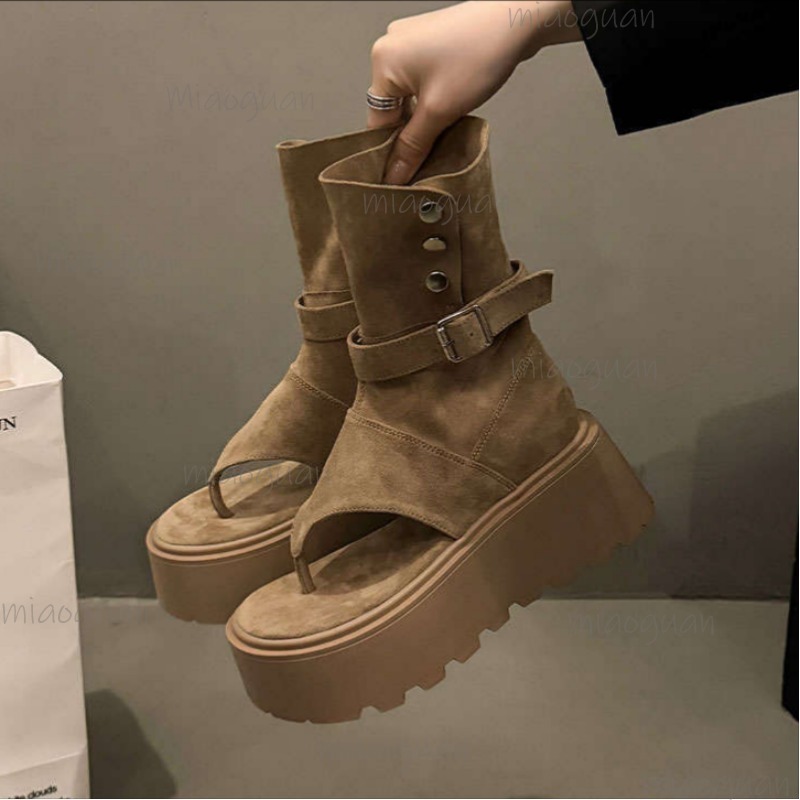Khaki/Black Fashion Platform B - Women Shoes Size Chart recensie en prijs
