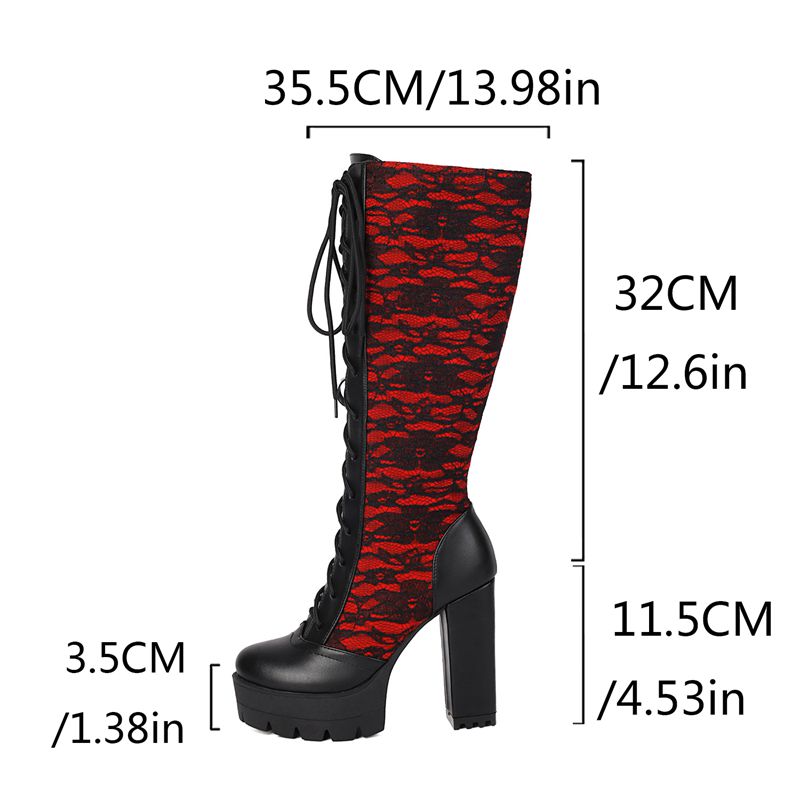 REAVE CAT 2025 Lace Women Knee - High Knee Heel Boots recensie en prijs