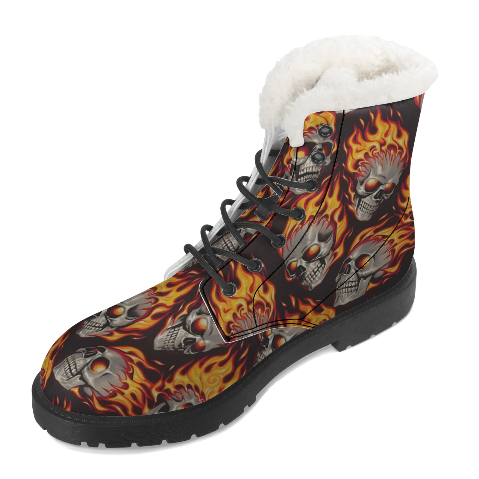 Fire Skull Patterns Snow Boots - Women Shoes Us To Eu recensie en prijs