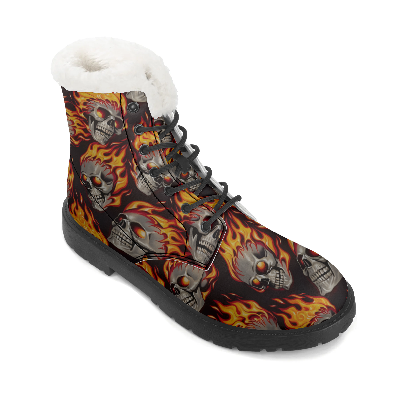 Fire Skull Patterns Snow Boots - Women Shoes Us To Eu recensie en prijs